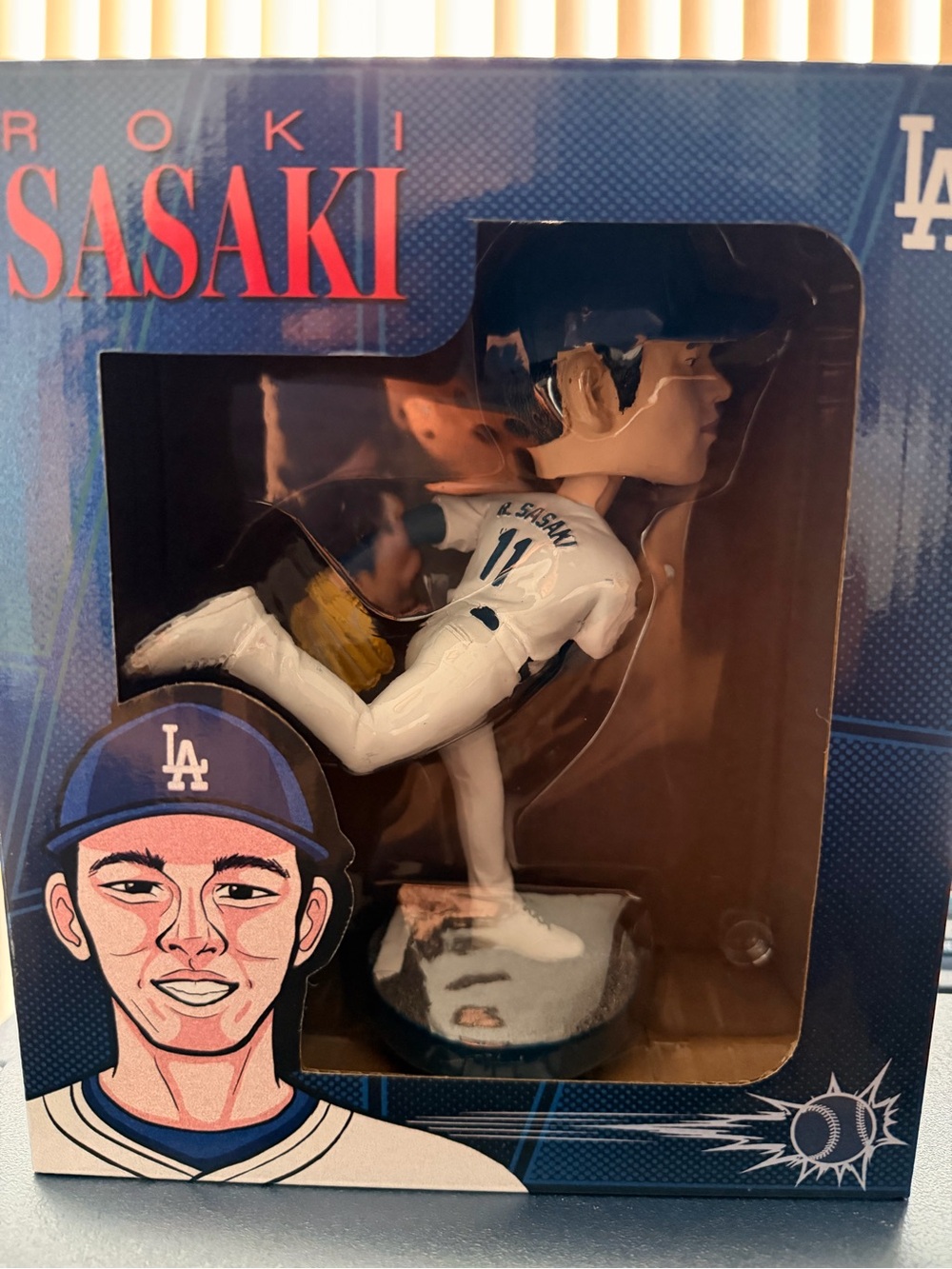 BRAND NEW - Roki Sasaki LA Dodgers Bobblehead - White & Blue